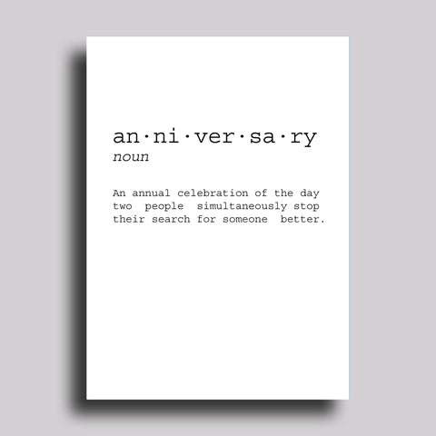 Anniversary Definition Greeting Card