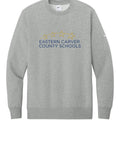 Nike Club Fleece Unisex Crewneck - ECCS Staff - Dark Grey Heather - Main Logo