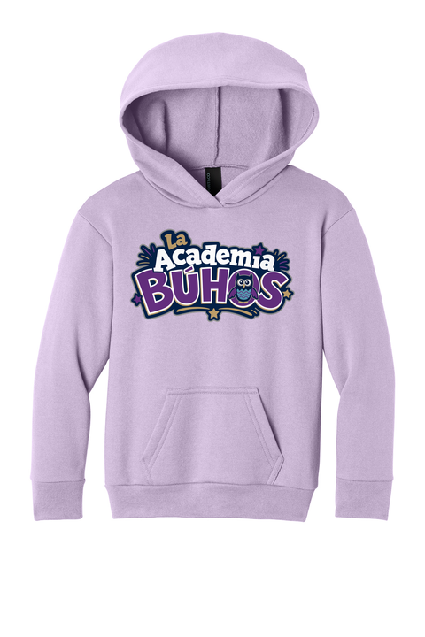 La Academia Youth Lightweight Hoodie - Lavender Text Art