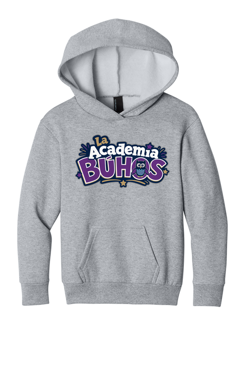La Academia Youth Lightweight Hoodie - Athletic Heather Text Art