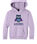 La Academia Youth Lightweight Hoodie - Lavender Navy Text