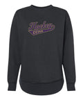 LAT Women's Weekend Fleece Crewneck Sweatshirt - CCHA Hockey Swash - Black