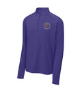 Sport-Tek Sport-Wick Stretch 1/4-Zip Pullover - CCHA Hockey Crest (Left Chest) - Purple
