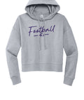 Women's Slight Cropped Hoodie - Chaska Hawks Football (Football Script)