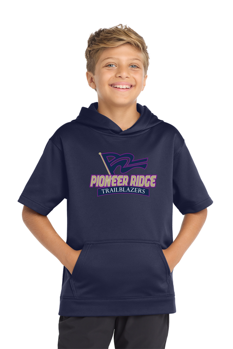 Pioneer Ridge Youth Short-Sleeve Performance Hoodie - Navy