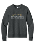Women's Crewneck Sweatshirt - ECCS Staff - Heathered Charcoal - Main Logo