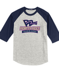 Pioneer Ridge Youth Raglan - Heather Grey/Navy
