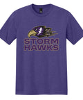 District Adult Unisex Tri-Blend Tee - CCHA Hockey Storm Hawks - Heathered Purple
