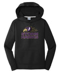 Youth Performance Hoodie Jet Black - CCHA Hockey Storm Hawks Stacked