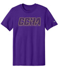 Nike Dri-FIT Tee - Adult Unisex - CCHA Hockey Gold Font - Court Purple