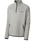 Mid-Weight Knit Embroidered Quarter-Zip, Unisex Adult - ECCS Staff - Athletic Heather - Main Logo