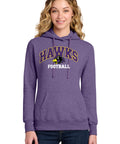 Chaska Hawks Football Women's Hoodie Heather Purple
