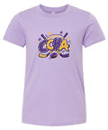 Bella + Canvas Youth Jersey Tee Lavender - CCHA Hockey Scribbles