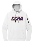 Nike Therma-FIT Pocket Pullover Fleece Hoodie - CCHA Hockey Chest Logo - White