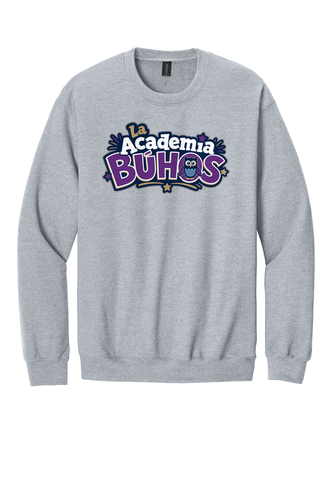 Youth Port & Co Fleece Crewneck Sweatshirt - La Academia - Sport Grey