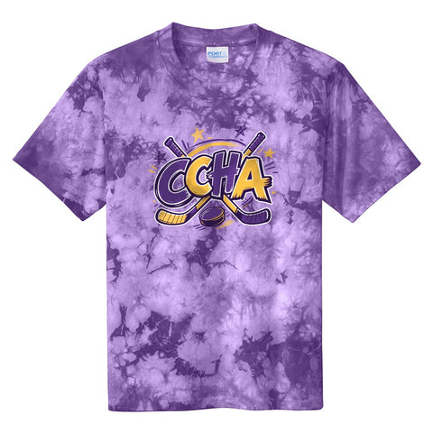 Youth Tie-Dye Tee Purple - CCHA Hockey Scribbles