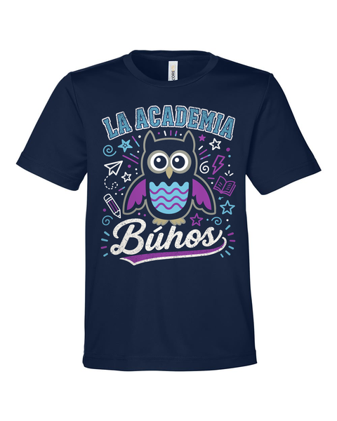 FAV: Youth Short-Sleeve Performance Tee - La Academia - Navy Doodles