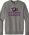 District Crewneck Sweatshirt - CCHA Hockey Storm Hawks - Grey Heather