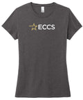 Women's Ultra-Soft Tee - ECCS Staff - Heathered Charcoal - Abbreviated Logo