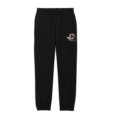 Youth District V.I.T. Sweatpants - CCHA Hockey CC Logo - Black