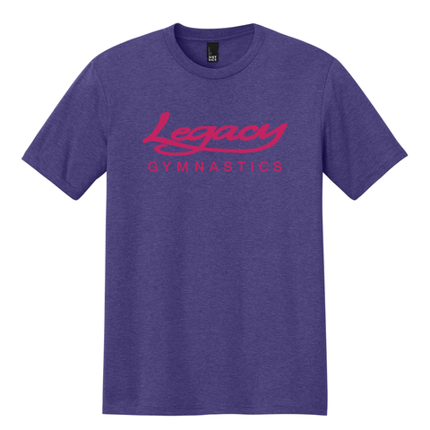 Legacy Gymnastics - Adult Unisex Tri-Blend Tee, DM130 Purple Frost