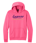 Adult Lightweight Unisex Hoodie - Legacy Gymnastics, PC68H Neon Pink
