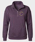 Women's Cloud Fleece 1/4-Zip - CCHA Hockey Crest (Left Chest) - Heather Plum