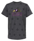 Code Five Youth Star Print Tee Charcoal Heather - CCHA Hockey Storm Hawks Stacked