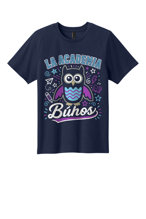 Youth Cotton Tee - La Academia - True Navy Doodles