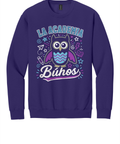 Youth Port & Co Fleece Crewneck Sweatshirt - La Academia - Purple Doodles