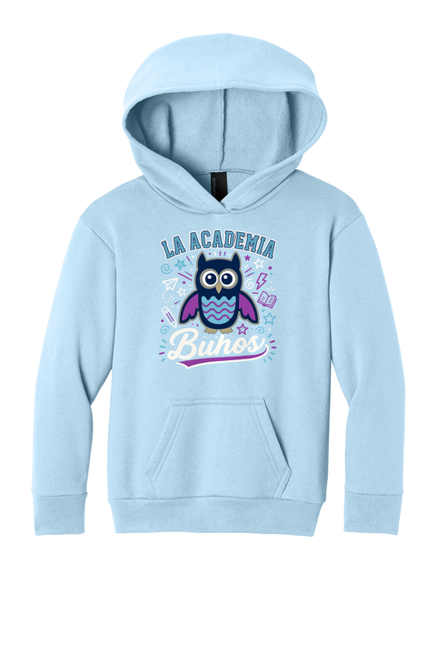 La Academia Light Blue Youth Hoodie - Ice Blue Doodles