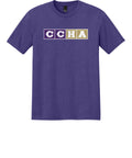 District Adult Unisex Tri-Blend Tee - CCHA Hockey CCM Distressed - Heathered Purple