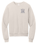 BELLA+CANVAS Unisex Sponge Fleece Classic Crewneck Sweatshirt - CCHA Hockey Navy Crest (Left Chest) - Heather Dust