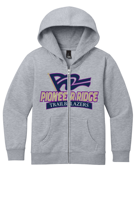 Pioneer Ridge Youth Full-Zip Hoodie - Light Heather Grey
