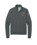 Nike Women's Club Fleece Sleeve Swoosh 1/2-Zip - CCHA Hockey Crest (Left Chest) - Charcoal Heather
