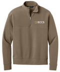 ECCS Staff Mercer+Mettle Linear Texture 1/4-Zip in Warm Taupe