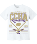 Comfort Colors Garment-Dyed Tee - CCHA Hockey Full Front - White