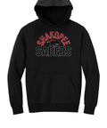 Shakopee Dance Unisex Adult Heavyweight Hoodie - Black - ShakopeeArch Sabers design