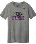 Youth Nike Dri-FIT Tee Carbon Heather - CCHA Hockey Storm Hawks Stacked