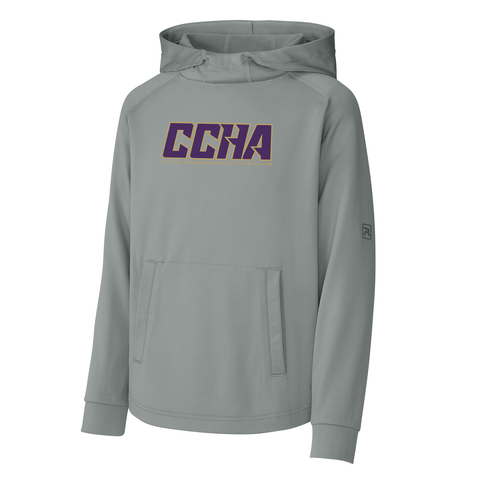 Youth Richardson Charge Performance Fleece Hoodie - CCHA Hockey CC Logo - Grey