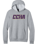 Port & Company Adult Lightweight Unisex Hoodie - CCHA Hockey Gold Font - Athletic Heather