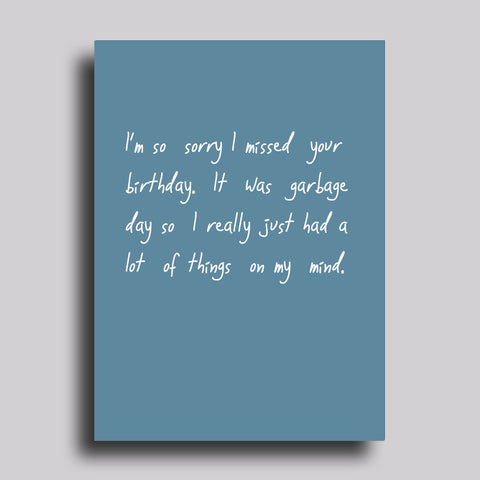 Garbage Day Birthday Greeting Card
