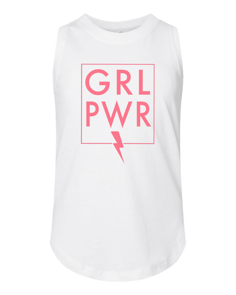 Girl Power Youth Tank Tops, Various Colors
