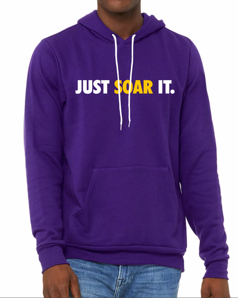 Just Soar it.  Nike-Inspired Hawks Bella & Canvas Hoodie Adult Unisex