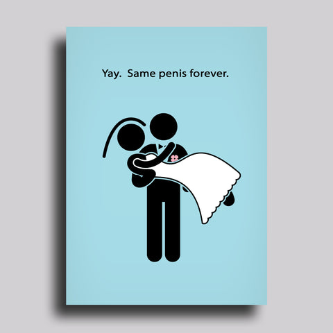 Same Penis Forever Greeting Card Marriage