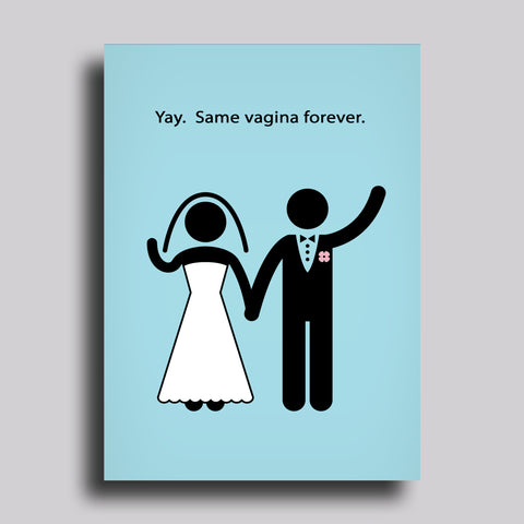 Same Vagina Forever Greeting Card Marriage