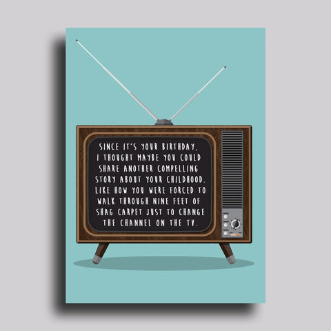 Shag Carpet Greeting Card Birthday