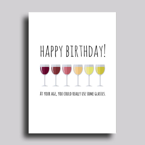 Use Some Glasses Greeting Card Birthday