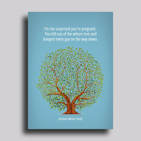 Whore Tree Greeting Card CLEARANCE