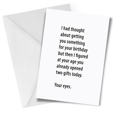 Opened Two Gifts Greeting Card Birthday